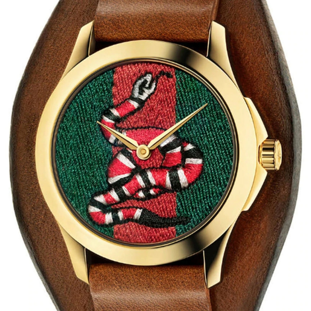 Authentic, genuine Gucci leather unisex watch